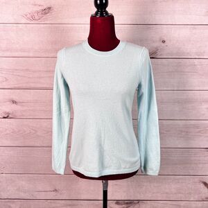 Lands End Sweater Pullover Crew Neck Cashmere